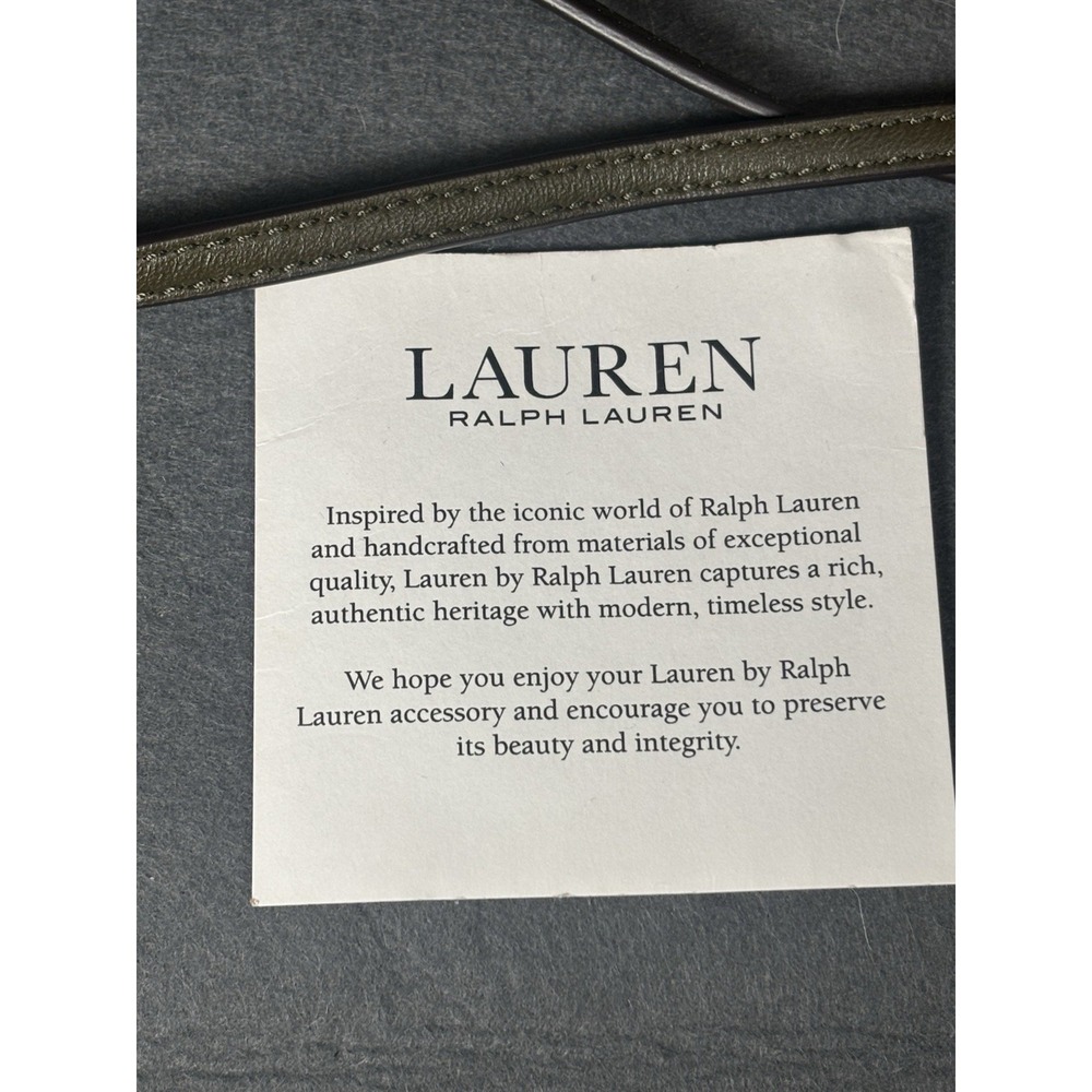 Lauren Ralph Lauren Crossbody Bag Women's One Size Olive Green Leather Chain - Picture 2 of 16